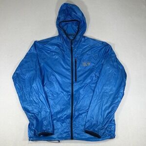 Mountain Hardwear Ghost Lite Windbreaker Jacket Hooded Blue Men's Large